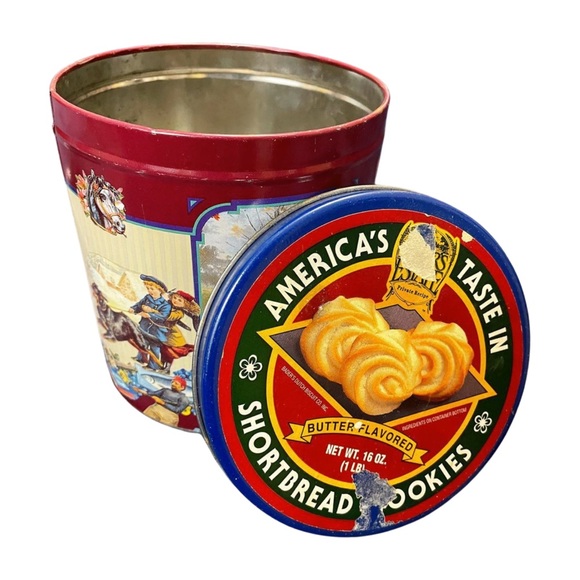 Baker's Estate Shortbread Cookies Food Tin Metal Storage Canister Victorian Chil - Picture 1 of 10
